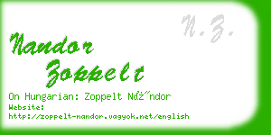 nandor zoppelt business card